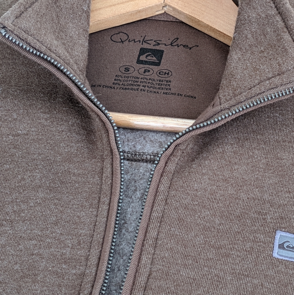 Quick Silver Sweater Jacket Men's Brown Size Small - Picture 2 of 5